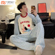 
Modal 2025 new spring and autumn day men's long-sleeved cartoon pajamas set for teenagers large sizes can wear home clothes outside 15567 men L men (recommended weight 100-130 Jin [Jin equals 0.5 kg])