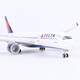 Junmin Delta Airlines A350 aircraft model simulation passenger aircraft with lights and landing gear static ornaments gift collection 30CM with wheels and lights Delta Airlines A350