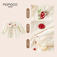 Mami Maca (MOMOCO) children's clothing boys' shirts 2025 autumn infant and toddler cute embroidered shirts 001 beige 90