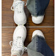 Chaussures féminines Kappa Chaussures selles épaisses pour femmes 2025 Automne Nouvelle semelle douce Chaussures décontractées pour les femmes Sports polyvalents Chaussures blanches pour femmes Egret White 38 (235 mm)