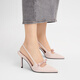 CHARLES&KEITH缎面蝴蝶结尖头高跟凉鞋女生日礼物CK1-60361556 Light Pink浅粉色 35