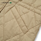 LACOSTE French Crocodile Women's 25 Autumn New Diamond Quilted Hooded Cotton Jacket | BF2493 02S/Milk Coffee S 36