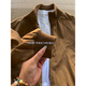 Luyal cleanfit American flight jacket men's autumn trendy brand wear short baseball uniform heavy stiff work jacket brown regular style XL recommended 120-140Jin Jin equals 0.5 kg