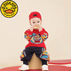 G.duck little yellow duck autumn suit national fashion sportswear sweatshirt one-year-old dress boy red casual two-piece Tang suit red suit 80