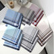 TLXT Retro Feelings Nostalgic Middle-aged and Elderly Men's Handkerchiefs Men's Handkerchiefs to Absorb Sweat and Wipe Sweat Retro Dyed Elder Gifts 440A-1 3 Pieces About 39CMx39CM 39x39cm