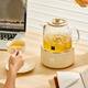 World KitchenAmerican Corning Health Pot Full Glass Constant Temperature Kettle Tea Kettle Tea Maker 1L Office Flower Tea Kettle Kettle Electric Kettle (Standard Model + Full Glass Cover) EK1001