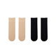 Urban beauty short stockings women's mid-calf socks middle-aged and elderly spring and autumn medium-thick wide-mouth non-silk wear-resistant flesh-colored black short socks