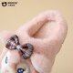 Piggy Banner men and women treasure indoor and outdoor wear home warm soft bottom cute cartoon plush children's cotton slippers pink 32