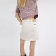 COACH Women's Skirt Slim Fit Cotton High Waist Commuting Summer Skirt Simple White One Size | 28
