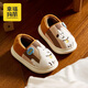 Cheerful Mario Striped Puppy Children's Cotton Slippers Bag Heel Girls Winter Baby Slippers Indoor and Outdoor Wear Warm Girls Home Shoes