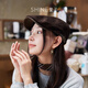 Xuanzi (SHINE) sea salt mocha series ebony brown forward hat high-end versatile commuting hat new Women's Day gift dark brown