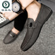 
Woodpecker versatile black work light new breathable men's shoes for men's love bean shoes for men's students casual soft leather D829 black 39