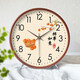 KODO solid wood clock living room table clock creative desktop modern simple new retro pendulum clock display type wall clock ornaments Fulu Jixiang-10 inches solid wood frame no Specifications