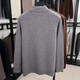 Heavy 400g pure wool sweater for men in autumn and winter thickened warm casual henley collar knitted bottoming sweater for men BE913 Comet Coffee L Recommended 120-135Jin Jin is equal to 0.5 kg