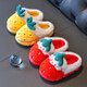 Children's slippers girls winter indoor warm non-slip strawberry fur shoes mother and daughter home indoor baby cotton shoes strawberry-slippers 15.5-24/25 inner length 15.5CM about 2-3 years old
