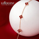 Lirokini Bracelet Women's Four-leaf Clover Red Agate High-end Luxury Hand Accessories Chinese Valentine's Day Birthday Gift Rose Gold-Four-leaf Clover Red Agate Bracelet Brand Gift Box