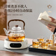 Yipot tea making teapot set electric ceramic stove tea set special glass teapot for boiling water high temperature resistant tea making set cost-effective king 1.1L teapot smart stove 10-piece set