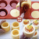 6 consecutive concave and convex hollow cake molds mousse muffin cup silicone dessert pudding chocolate flow baking tool brick red 6 consecutive cake molds