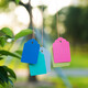 100 pieces of hang tags, plant signs, tree signs, classified color cards, plastic, waterproof, light-fast, non-fading P 5*7cm white, 100 pieces