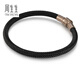 Chow Sang Sang Thick Rope Charme Stainless Steel Rope Beaded Rope 5mm Transfer Beads Thick Version Black Bracelet DD21