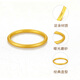 Zhou Dajin CHOW TAI KING999 gold plain ring for women pure gold solid ancient method glossy closed ring gift for girlfriend and wife solid ring solid gold ring 17# 1.24g