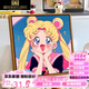 Naiqu süßer Cartoon Sailor Moon Digitales Ölmalerei DIY Kinder handbemalte Acrylölmalerei Schlafzimmer Hängende Malerei
