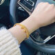 KZD Old Phoenix 999 Ancient Method Inheritance Bracelet Two Generations Happy Lotus Pendant Gold Beads Pure Gold Smooth Gold Silver Bracelet Bracelet Gold Bean Lotus Bracelet 1 piece