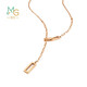 Chow Sang Sang 18K rose gold Yong series long ring necklace women's model with chain 92505N price 47 cm