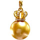 Buhesyt South Sea gold bead pendant Philippine color oyster pearl necklace 13-14mm thick gold 18K gold inlaid 14-14mm