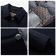 Red bean silk cashmere down removable liner 2025 new men's woolen coat cashmere silk wool navy blue 3XL