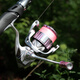 Chi-Blade Pink Viper's standard close-packed 18-lane spinning wheel, Viper's first and second generation carbon fiber micro-object shallow line cup fishing reel, Luya Fishing Reel Standard close-packed 18-lane C2500s (pink wheel bag included)