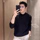 Kuraishi Kazuki trendy brand high-end Henry collar sweater men's autumn and winter new style casual bottoming sweater sweater trendy men's gray 2XL