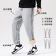 Miniso Heavyweight Sweatpants Men's Plush Pants Large Size Loose Sports Pants Large Thick Lamb's Velvet Leg Pants Z Dark Gray XL