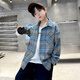 G.duck brand children's clothing boys' plaid shirts spring and autumn children's long-sleeved shirts boys' autumn clothes medium and large children's autumn clothes yellow 140