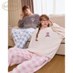 Gukoo Couple Pajamas Winter Disney Series Joint Soft Warm Plaid Pants Women's Home Clothes Set Men's Pajamas D Sky Gray Men's Suit XL