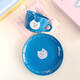 
Yu Senyi cute hand-painted blue background white cat ceramic cup family breakfast coffee cup children milk cup snack white cat dish 15906