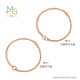 Chow Sang Sang Double Ring K Gold Necklace 18K Red Gold Double Ring Interlocking Pendant with Chain 91873U Pricing 47cm