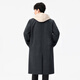Mufan cotton autumn and winter thickened warm fake two-piece woolen coat men's casual large size loose long knee-length hooded windbreaker jacket black hat thickened XL suitable for 150 to 170 Jin Jin equals 0.5 kg
