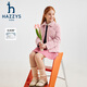 HAZZYS Children's Clothing Girls' Cotton Clothes 2025 Autumn and Winter New Product Comfortable Simple Cotton Clothes Warm Jackets Navy Blue 130