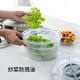 Shuangshan vegetable dehydrator, household fruit salad water spinner, manual fruit and vegetable spinner, split draining and washing basket, 5L, diameter 25.5*height 18.5cm
