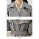 Ehangy Luxury High Grain-Long-Long-Longat Coat For Women 2025 Primavera y otoño Nuevo abrigo de moda de alta gama gris l gris
