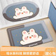 Toilet floor mat, bathroom non-slip absorbent mat, home toilet, toilet door foot mat, bathroom carpet, cute rabbit oval 60cm*40cm