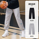 Men's sports trousers, autumn and winter American basketball casual leggings trousers, loose straight gray knitted sweatpants
