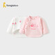 Tongtai newborn half-back baby clothes pure cotton four seasons 0-3 months baby tops full moon clothes 2 pieces pink 52