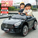 No Angel children's electric car imitates Mercedes-Benz electric car for boys and girls, can sit two children, remote control baby four-wheel stroller, red + four-wheel drive + leather seat + soft wheels + 12V7A battery