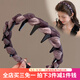 Idel hairband female Internet celebrity 2025 new high-end hairband high skull face wash headband pressure hairpin summer hair bundle headdress F3426 elegant purple hairband