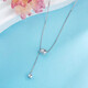 Lao Fengxiang platinum necklace with ball Bing crushed ice beads tassel set chain as a gift for girlfriend platinum jewelry platinum about 5.48g