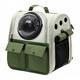 Cat bag, portable pet backpack, space capsule, cat bag, large capacity dog ​​school bag, backpack, cat bag, upgraded space capsule roller shutter model, military green, M-medium size (applicable weight within 20 Jin Jin is equal to 0.5 kg)