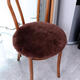 Yusenyi Round Short Wool Chair Cushion Sheepshear Dining Chair Cushion Bar Stool Card Seat Futon Dressing Chair Cushion Brown Australian Leather Round 45*45CM
