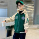 Children's clothing, boys' autumn jackets, spring and autumn styles, 2025 new style, medium and large children's street boys' autumn style clothes trend WX-Xin136 black plus velvet style 170 (recommended within 163 cm)